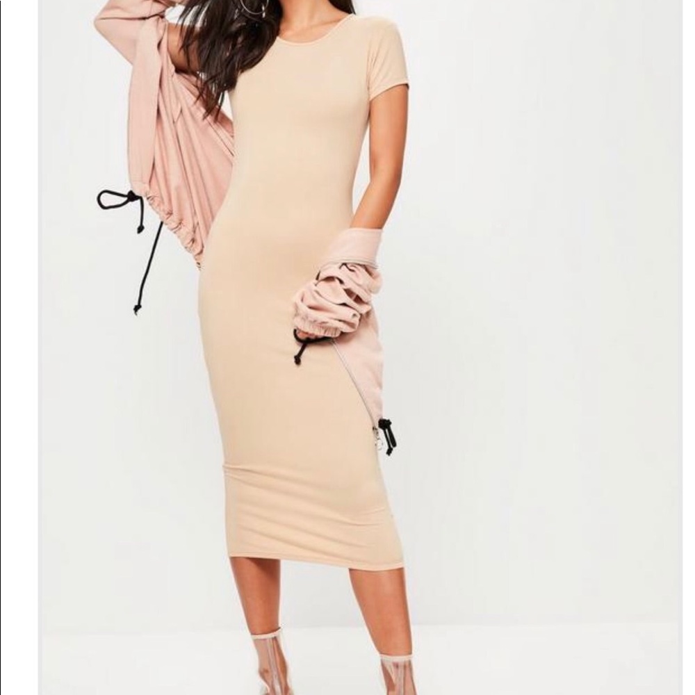 Missguided Nude midi dress